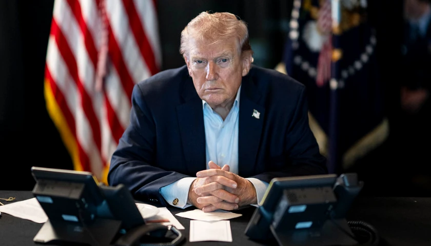 Trump and desk