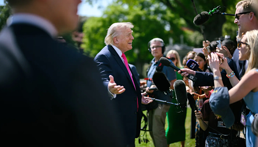 President Trump addresses the media