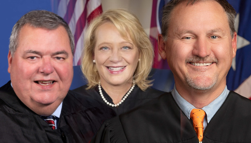 Judge James Gass, Chancellor Ann Davis, and Chancellor Tony Childress