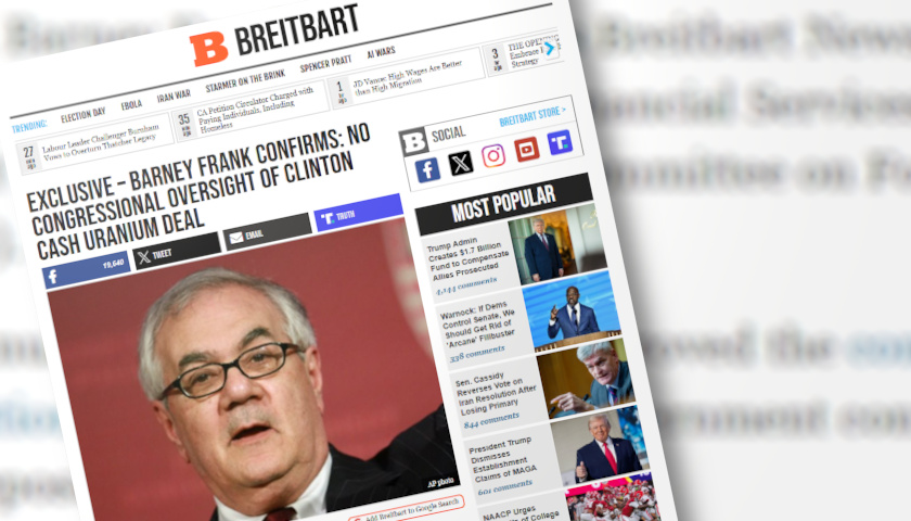 Breitbart News interview of Rep Barney Frank