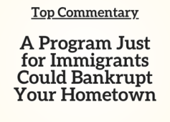 Top Commentary: A Program Just for Immigrants Could Bankrupt Your Hometown
