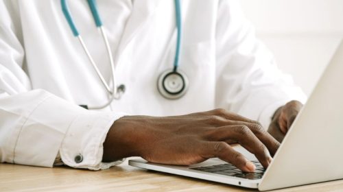 doctor and computer