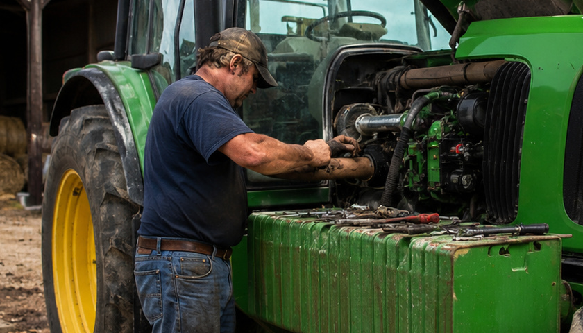 Fixing a tractor