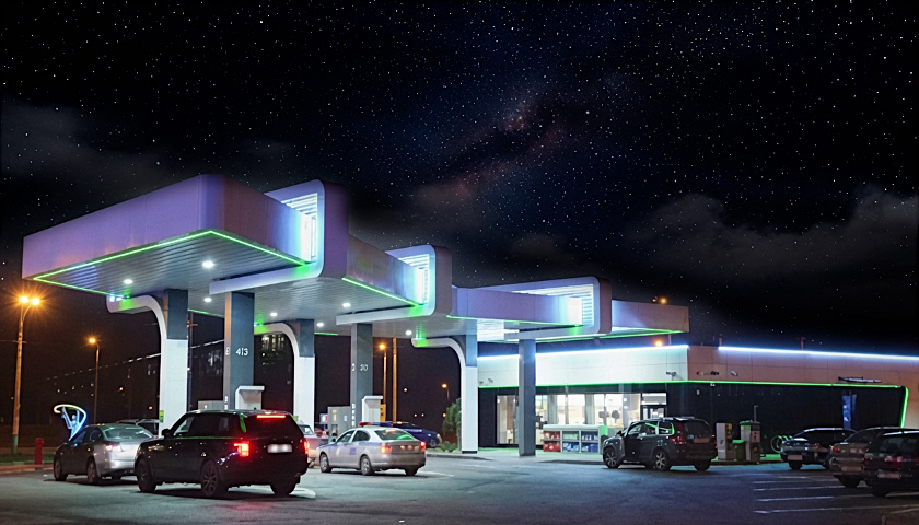 Gas Station at night
