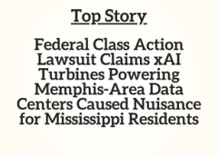 TN Top Story: Federal Class Action Lawsuit Claims xAI Turbines Powering Memphis-Area Data Centers Caused Nuisance for Mississippi Residents
