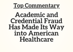 Top Commentary: Academic and Credential Fraud Has Made Its Way into American Healthcare