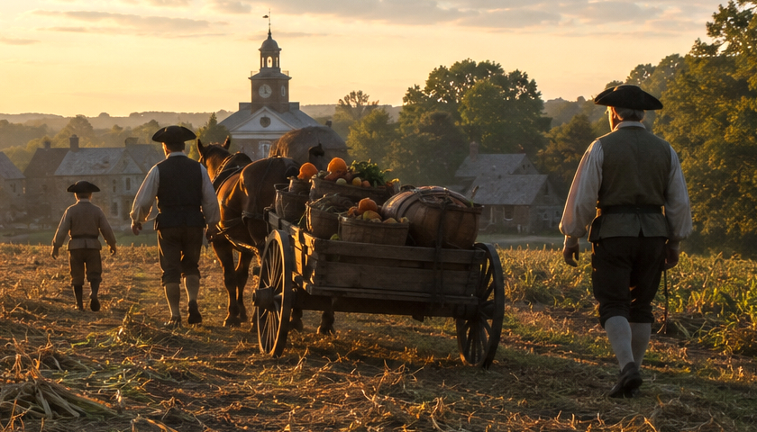 Heading to sell the harvest