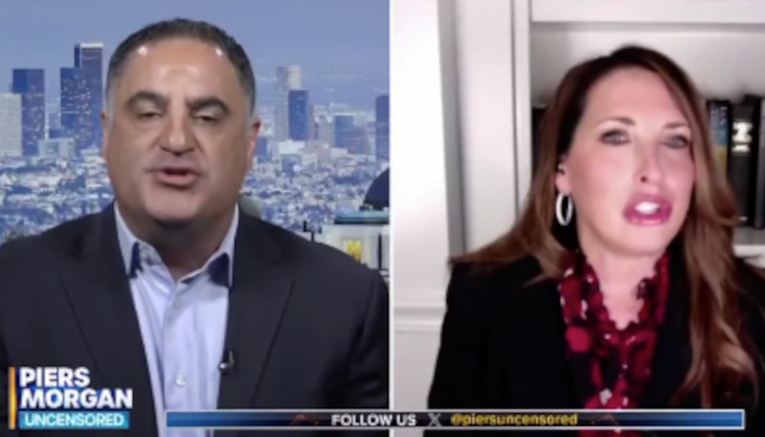 Cenk Uygur and Ronna McDaniel
