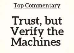 Top Commentary: Trust, but Verify the Machines