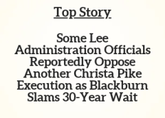 TN Top Story: Some Lee Administration Officials Reportedly Oppose Another Christa Pike Execution as Blackburn Slams 30-Year Wait