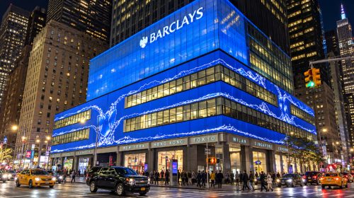 Barclay's Bank building in New York City