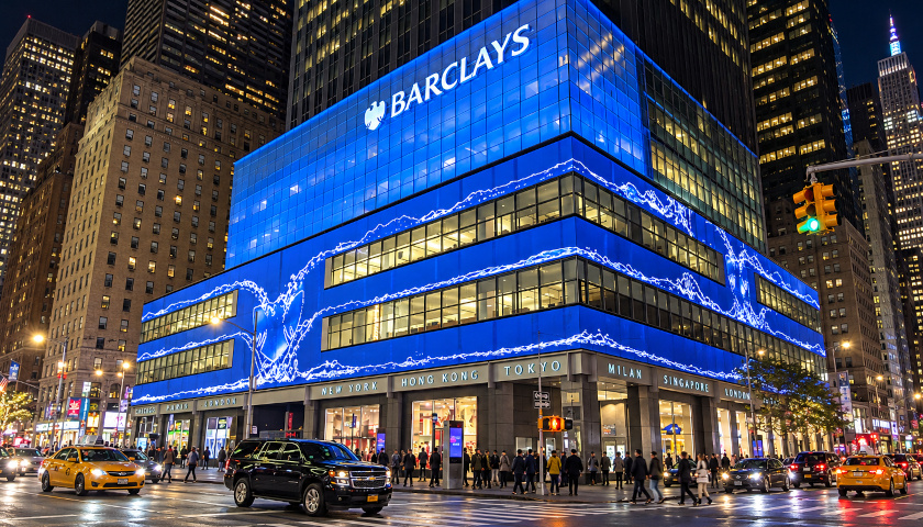 Barclay's Bank building in New York City
