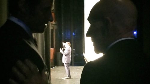 Patrick Stewart and Hugh Jackman